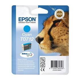 Inkoustová náplň Epson T0712, 5,5 ml (C13T07124011) azurová