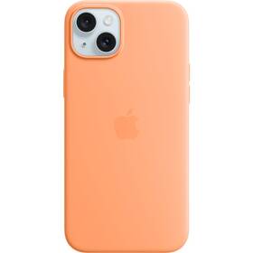 Kryt na mobil Apple Silicone Case s MagSafe pro iPhone 15 Plus - sorbetově oranžový (MT173ZM/A)