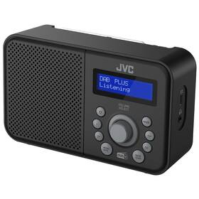 Radiopřijímač s DAB+ JVC RA-E313B-DAB černý