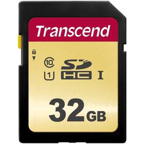 Paměťová karta Transcend 500S SDHC 32GB UHS-I U1 (Class 10) (95R/60W) (TS32GSDC500S)