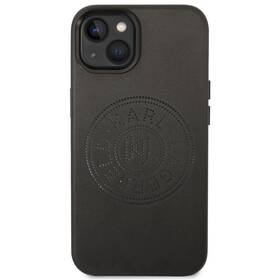 Kryt na mobil Karl Lagerfeld Leather Perforated Logo na Apple iPhone 14 černá barva
