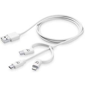 CellularLine USB/Lightning + Micro USB + USB-C, 1,2m