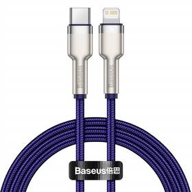 Kabel Baseus Cafule USB-C/Lightning PD 20W, 1m (CATLJK-A05) fialový - zánovní - 24 měsíců záruka