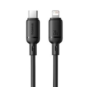 Kabel Baseus Silky USB-C/Lightning, 20W, 1m černá barva
