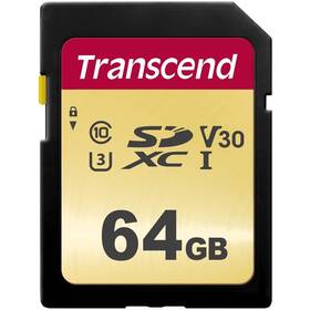 Transcend 500S SDXC 64GB UHS-I U3 (Class 10) (95R/60W)