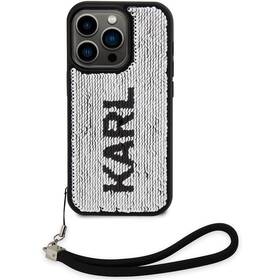 Kryt na mobil Karl Lagerfeld Sequins Reversible na Apple iPhone 13 Pro (KLHCP13LPSQRKS) černý/stříbrný