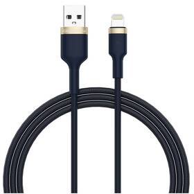 Kabel GoGEN USB-A / Lightning, 1m, opletený (LIGHTN100MM07) modrý - zánovní - 24 měsíců záruka