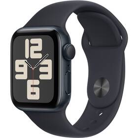 Chytré hodinky Apple Watch SE 2023 GPS 40mm pouzdro z temně inkoustového hliníku - temně inkoustový sportovní řemínek - S/M (MR9X3QC/A) - zánovní - 24 měsíců záruka