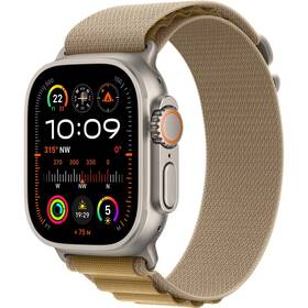 Chytré hodinky Apple GPS + Cellular 49mm pouzdro z přírodního titanu - žlutohnědý alpský tah - S 
