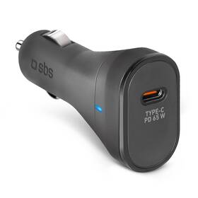 Adaptér do auta SBS USB-C, PD, 65 W černá barva
