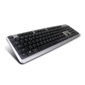 Klávesnice C-Tech KB-102 SLIM, CZ/SK (KB-102-U-SL) černá/stříbrná