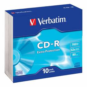 Verbatim Extra Protection CD-R 700MB/80min, 52x, slim, 10ks