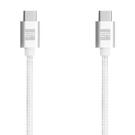 Kabel ER Power USB-C/USB-C 5A 100W - 2 m (ERPWCC5AP200-WH) bílý