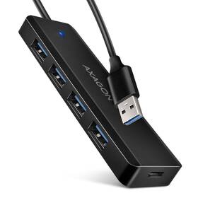 USB Hub Axagon 4x USB / USB-C, kabel USB-A 19cm (HUE-C1A) černý