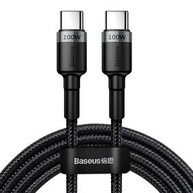 Kabel Baseus Cafule USB-C/USB-C PD2.0 100W, 5A, 2m (CATKLF-ALG1) černý/šedý