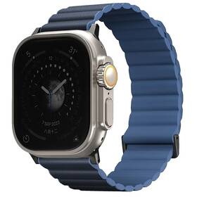 Řemínek Uniq Revix Premium Edition Reversible na Apple Watch 42/44/45/49mm (UNIQ-45MM-REVPPRUMBLU) modrý