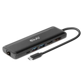 Dokovací stanice Club3D USB- C, 1xHDMI, 1x DisplayPort, Travel Dock černá barva
