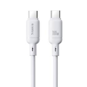 Kabel Baseus Silky USB-C/USB-C, 100W, 1m bílá barva
