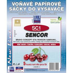 Sáčky do vysavače Jolly 3110S SC 1 Sencor (5 ks) - cherry
