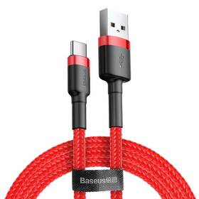Kabel Baseus Cafule USB/USB-C, 2A, 2m (CATKLF-C09) černý/červený