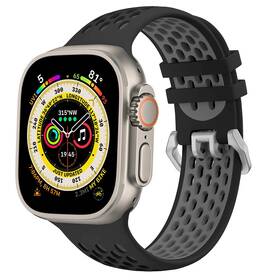 Řemínek CubeNest Silicone Sport na Apple Watch 42/44/45/Ultra 49 mm (B01R1L01) černý