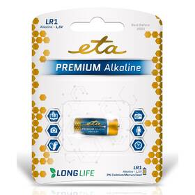 Baterie alkalická ETA PREMIUM ALKALINE LR1, blistr 1ks (LR1PREM1)