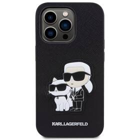 Kryt na mobil Karl Lagerfeld PU Saffiano Karl and Choupette NFT na Apple iPhone 14 Pro Max (KLHCP14XSANKCPK) černý