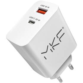 Nabíječka do sítě Mk Floria 1x USB-C PD 30W bílá barva
