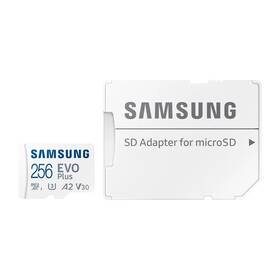 Paměťová karta Samsung Micro SDXC EVO Plus 256GB UHS-I U3 (130R/30W) + SD adaptér (MB-MC256SA/EU)