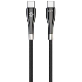 Kabel Forever Sleek USB-C/USB-C, 100 W, 1 m (GSM171010) černý