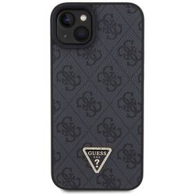 Kryt na mobil Guess 4G Strass Triangle Metal Logo na Apple iPhone 15 Plus (GUHCP15MP4TDPK) černý