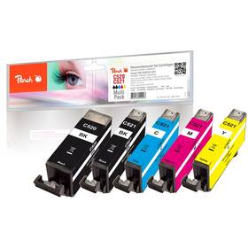 Inkoustová náplň Peach Canon PGI-520/CLI-521, MultiPack, 1x19, 4x9 ml - CMYK (314991)