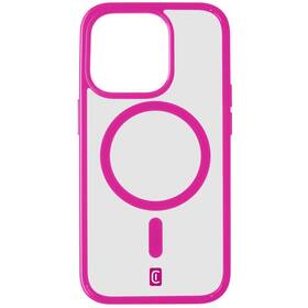 Kryt na mobil CellularLine Pop Mag s podporou Magsafe na Apple iPhone 15 Pro (POPMAGIPH15PROF) růžový/průhledný