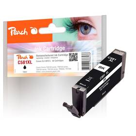 Inkoustová náplň Peach Canon CLI-581XL, 10ml - foto černá (320630)