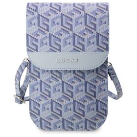 Pouzdro na mobil Guess PU G Cube Phone Bag modrá barva
