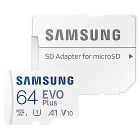 Samsung Micro SDXC EVO Plus 64GB UHS-I U1 (130R)/30W + SD adaptér