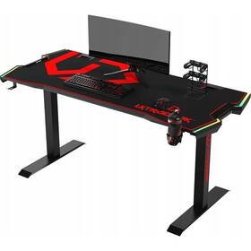 Herní stůl ULTRADESK Force černá barva
