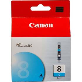 Inkoustová náplň Canon CLI-8C, 420 stran (0621B001) azurová