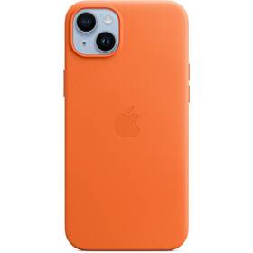 Kryt na mobil Apple Leather Case s MagSafe pro iPhone 14 Plus - oranžový (MPPF3ZM/A)
