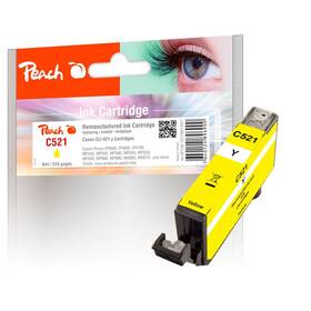 Inkoustová náplň Peach Canon CLI-521, 515 stran (313927) žlutá