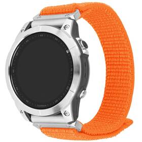 Řemínek FIXED Nylon Sporty Strap na Garmin QuickFit 26mm (FIXNST2-QF26MM-OR) oranžový