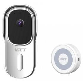 Videozvonek iGET HOME Doorbell DS1 + Chime CHS1 (DS1 White + CHS1 White) bílý