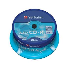 Verbatim Crystal CD-R DLP 700MB/80min. 48x, 25-cake