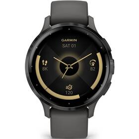 Chytré hodinky Garmin Venu 3S Slate/Gray Silicone Band (010-02785-00) - zánovní - 24 měsíců záruka