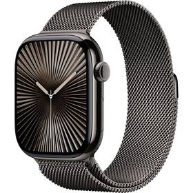 Chytré hodinky Apple GPS + Cellular 42mm pouzdro z břidlicově šedého titanu - břidlicově šedý milánský tah 
