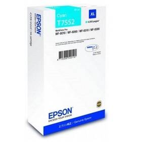 Inkoustová náplň Epson T7552 XL, 4000 stran (C13T755240) azurová