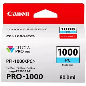 Inkoustová náplň Canon PFI-1000 PC, 80 ml, foto azurová (0550C001)