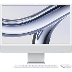 Počítač All In One Apple iMac 24" CTO M3 8-CPU 10-GPU, 16GB, 256GB - Silver CZ (APPI24CTO149)