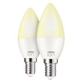 Chytrá žárovka Niceboy ION SmartBulb Ambient E14, 5,5W, 2ks (SA-E14-set) - zánovní - 24 měsíců záruka