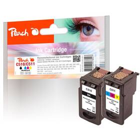 Inkoustová náplň Peach Canon PG-510/CL-511, MultiPack, 420/385 stran - CMYK (319011)